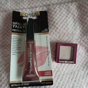 L'oreal infallible paints metallics liquid lip + Hard Candy eyeshadow single